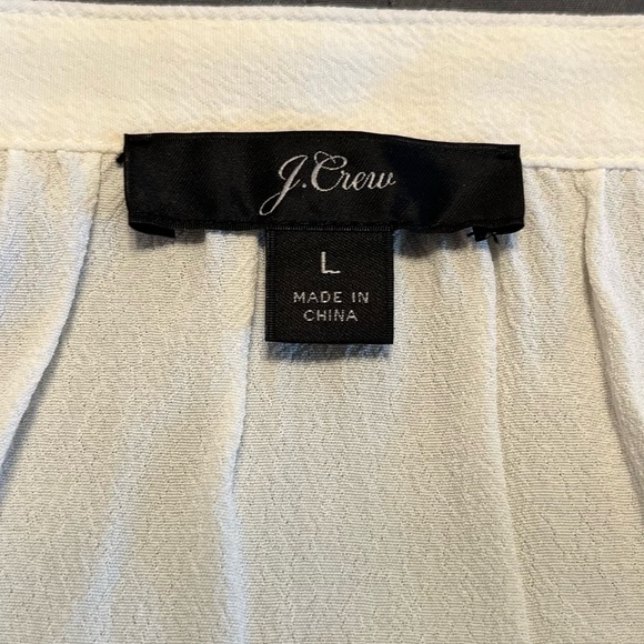 J. Crew Long-sleeve drapey popover top cream off white size Large - Picture 4 of 8